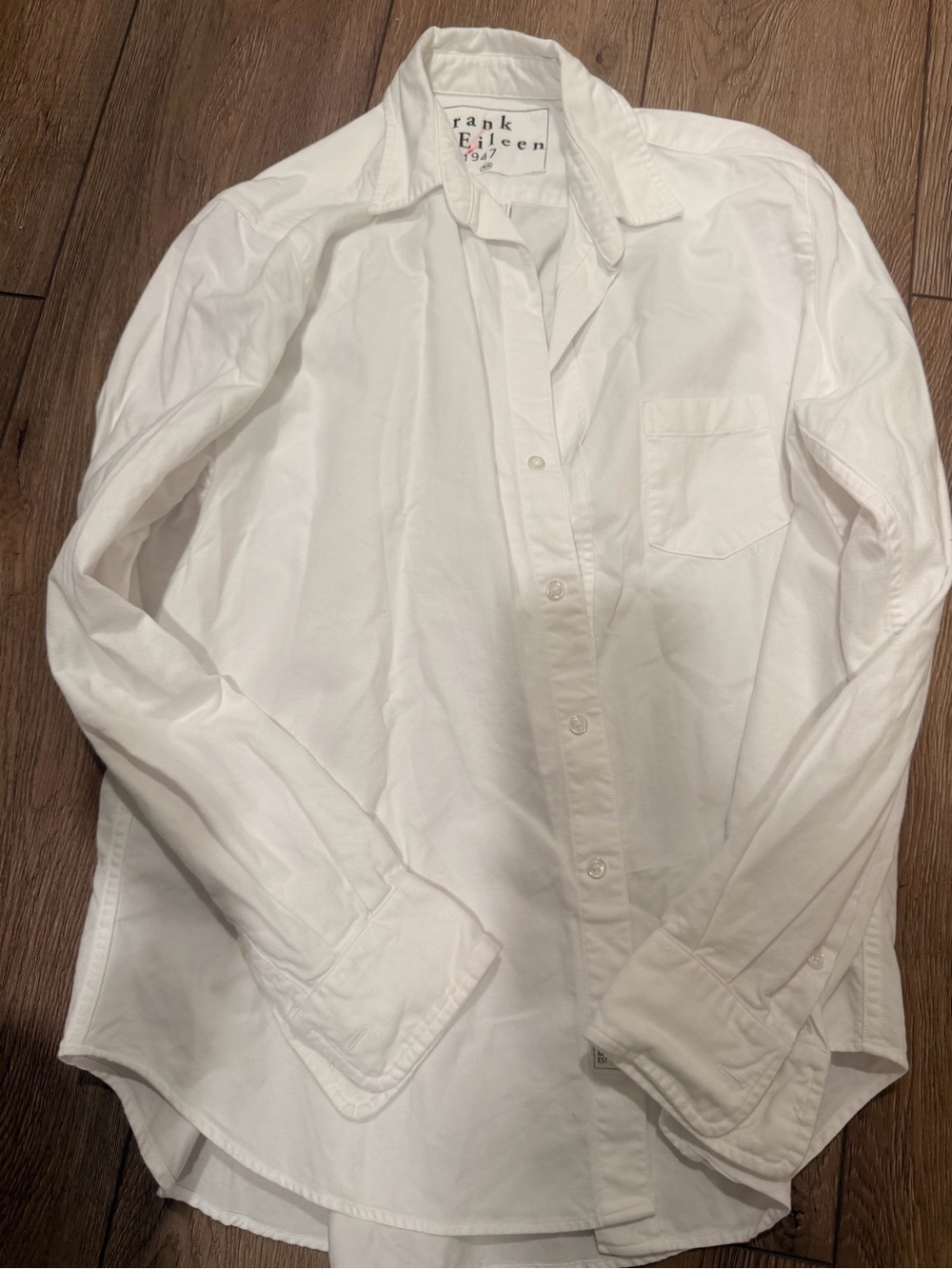Frank & Eileen White Casual Button-Down Shirt 0399 - Picture 3 of 9